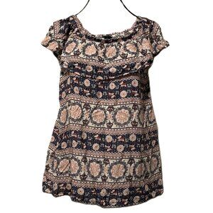 Rue 21 Off the Shoulder Multicolor Lined Dress Size Small